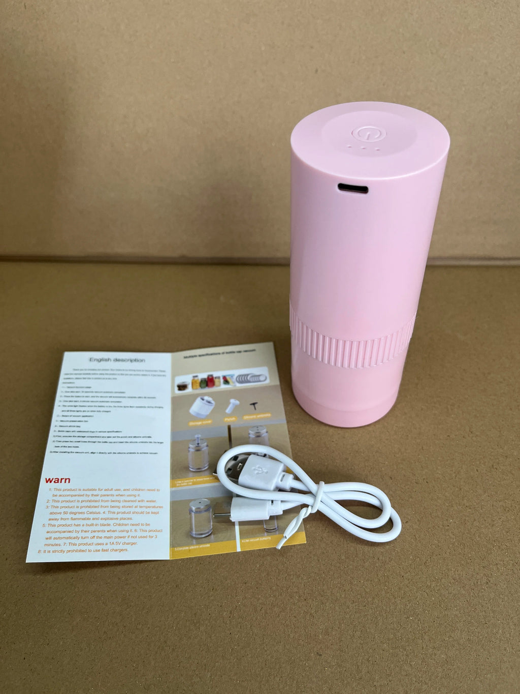 Kitchen Handheld Vacuum Sealer for Food Vaccum Sealing Portable Air Remover for Sous Vide Bags Clothes Storage Bag Containers