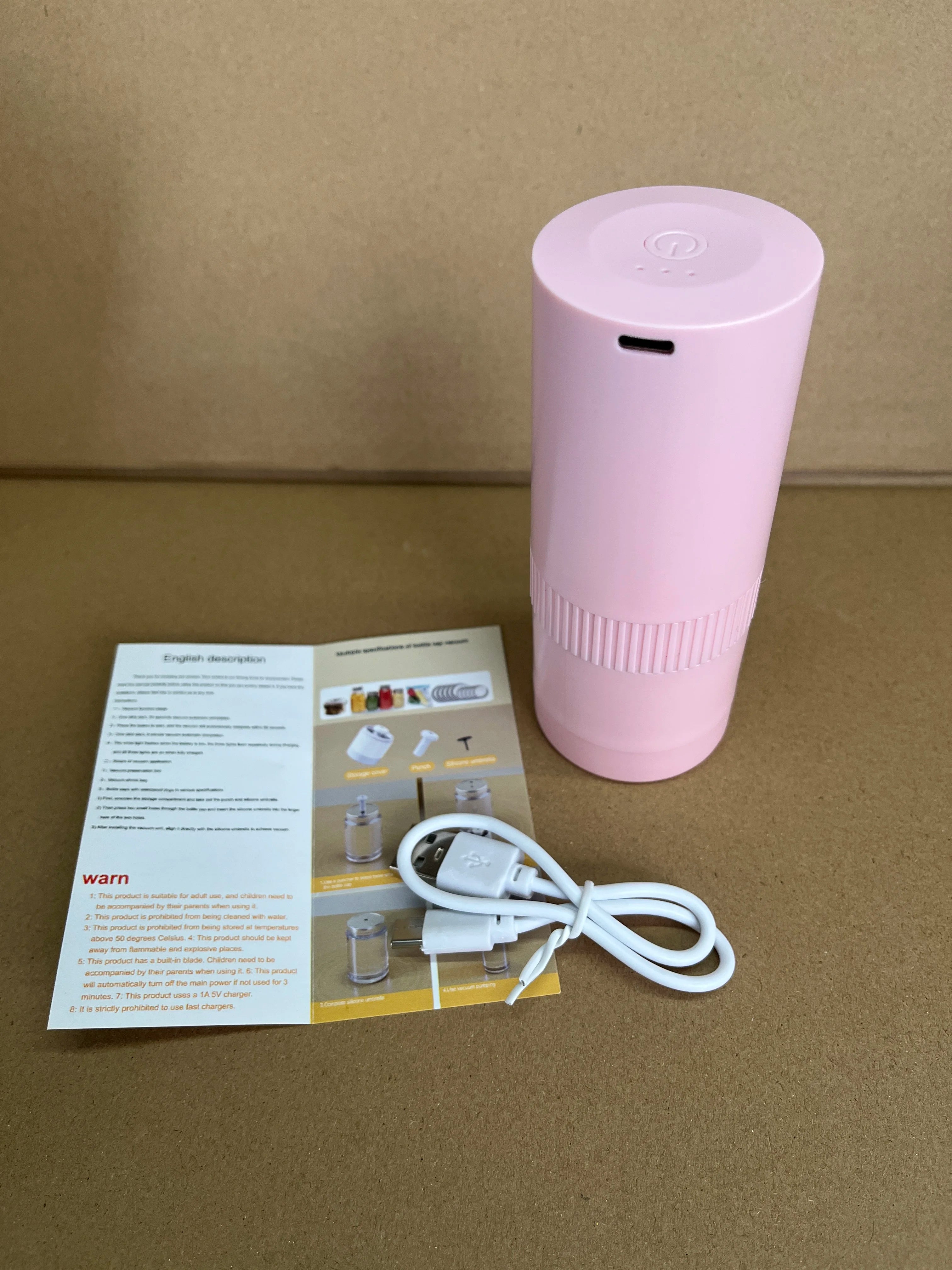 Kitchen Handheld Vacuum Sealer for Food Vaccum Sealing Portable Air Remover for Sous Vide Bags Clothes Storage Bag Containers