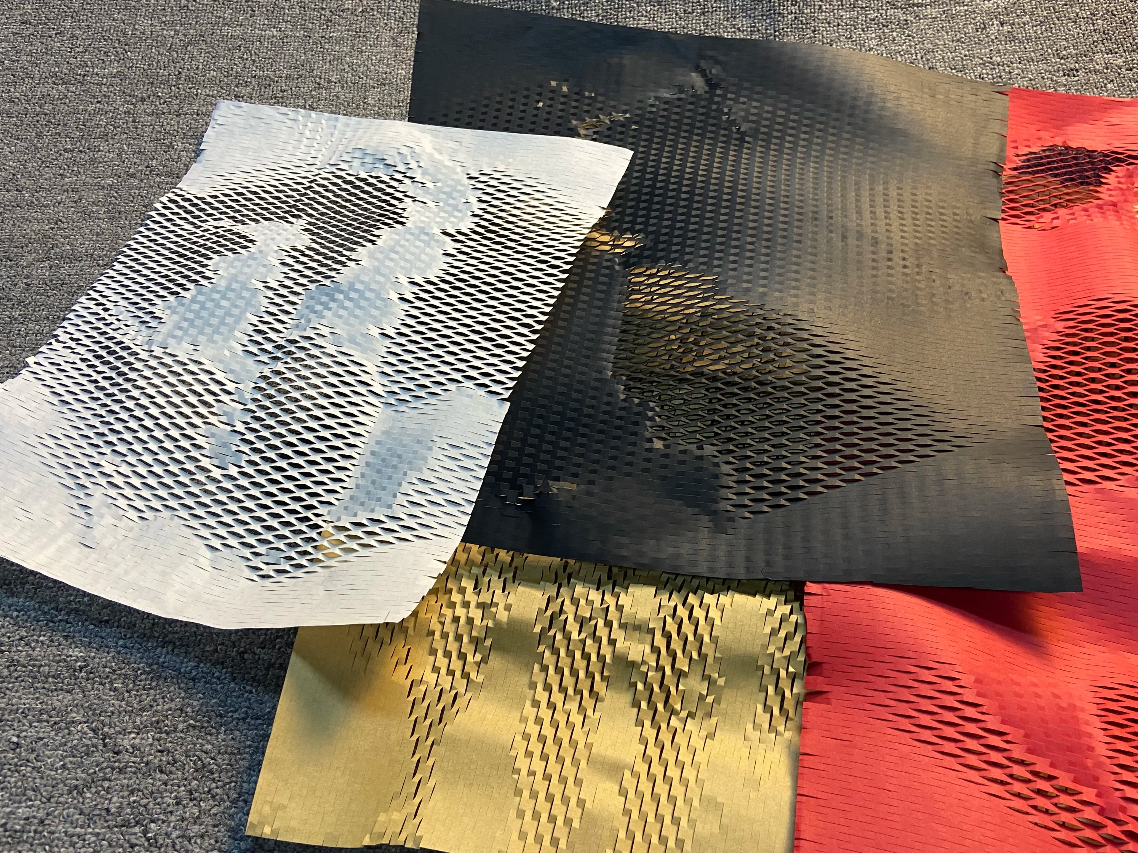 Honeycomb Folding Wrapping Material Brown 30Cm Biodegradable Diy Decorative Gift Improve Packing Efficiency Cushioning Paper