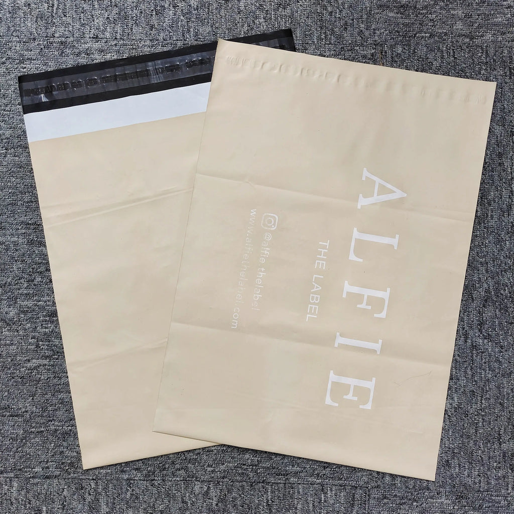 Biodegradable Poly Shipping Mailers Nude Matte Custom Poly Mailing Bags Poly Shipping Mailers
