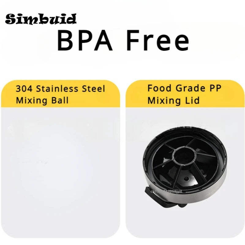 1Pcs Stainless Steel Protein Powder Shaker Bottle with Ball Scale Leak Proof for Gym Fitness Sport Whey Shakes Water Cup