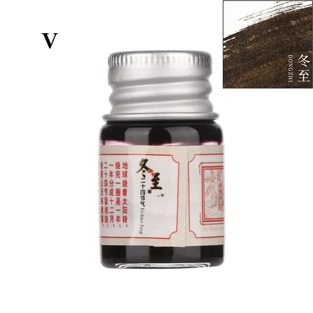 5ML 24 Colors Calligraphy Writing Paint Fountain Pen Glitter Powder Ink