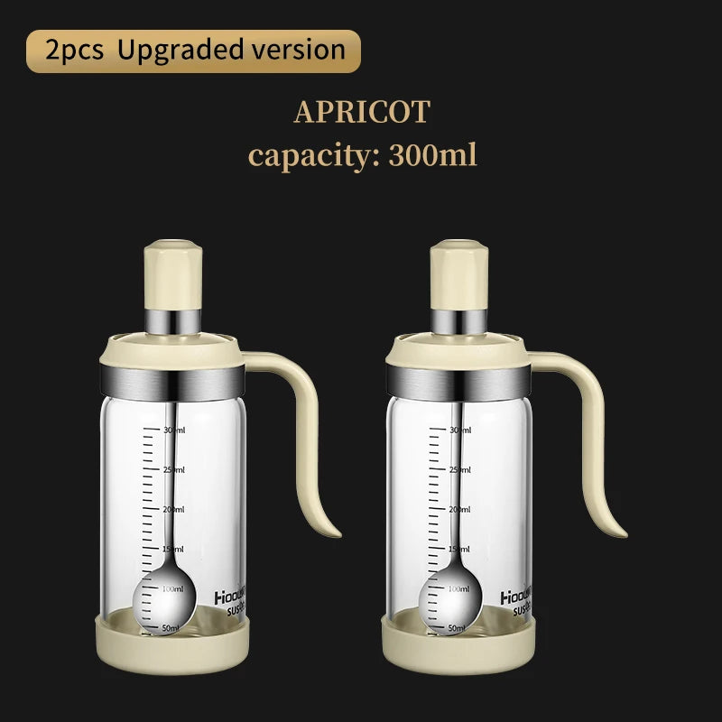 1Pc Spice Seasoning Bottle Kitchen Supplies Glass Transparent Sugar Bottle with Spoon Seasoning Bottle Salt and Pepper Bottle