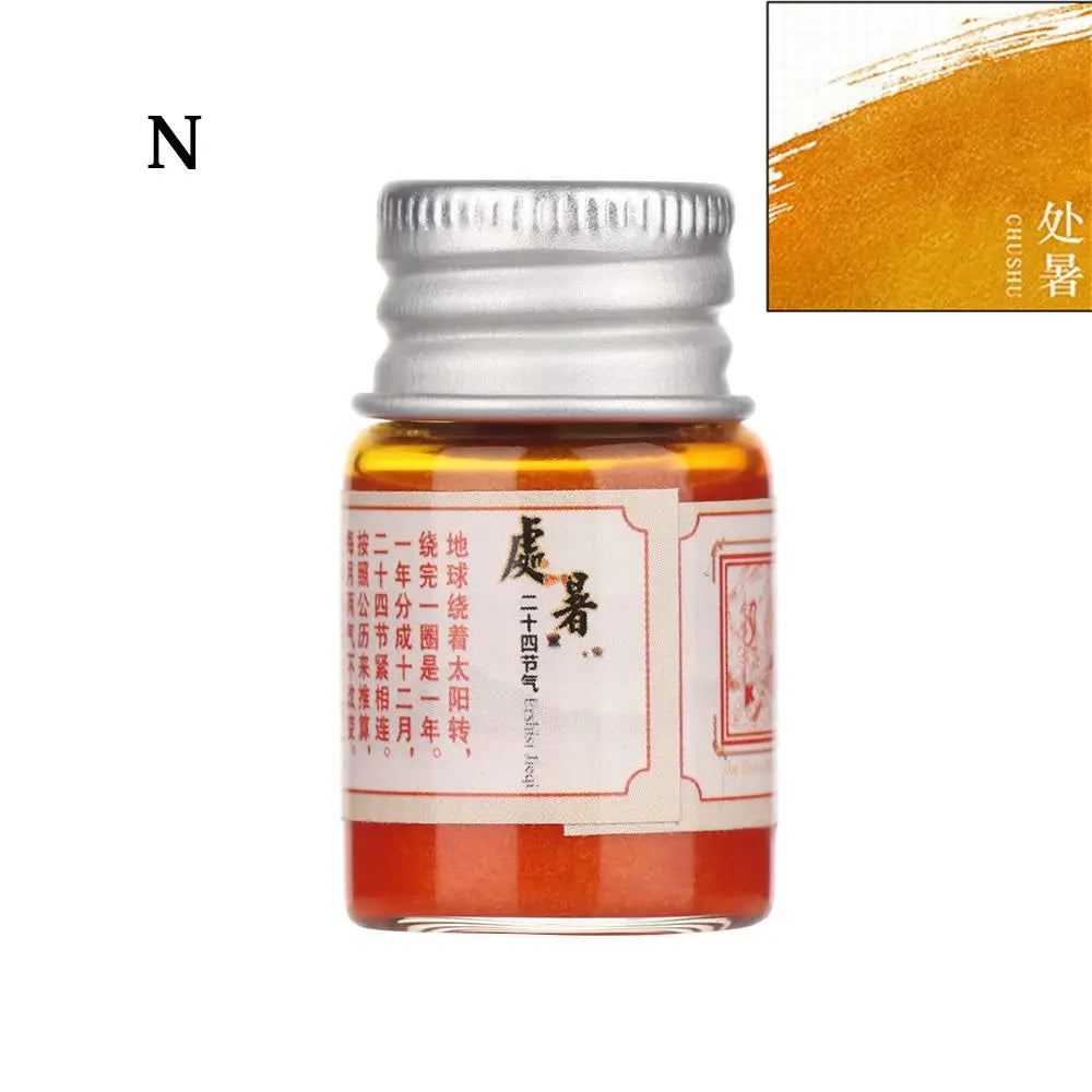 5ML 24 Colors Calligraphy Writing Paint Fountain Pen Glitter Powder Ink