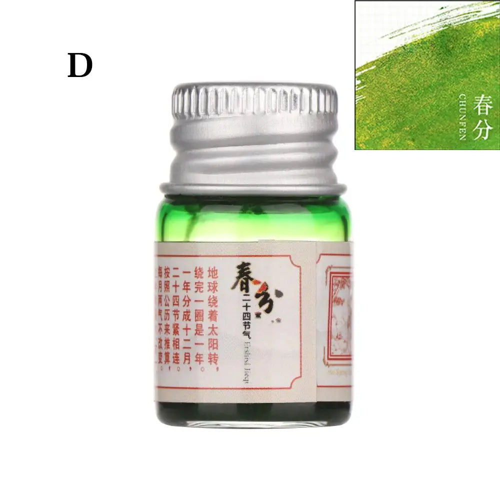 5ML 24 Colors Calligraphy Writing Paint Fountain Pen Glitter Powder Ink