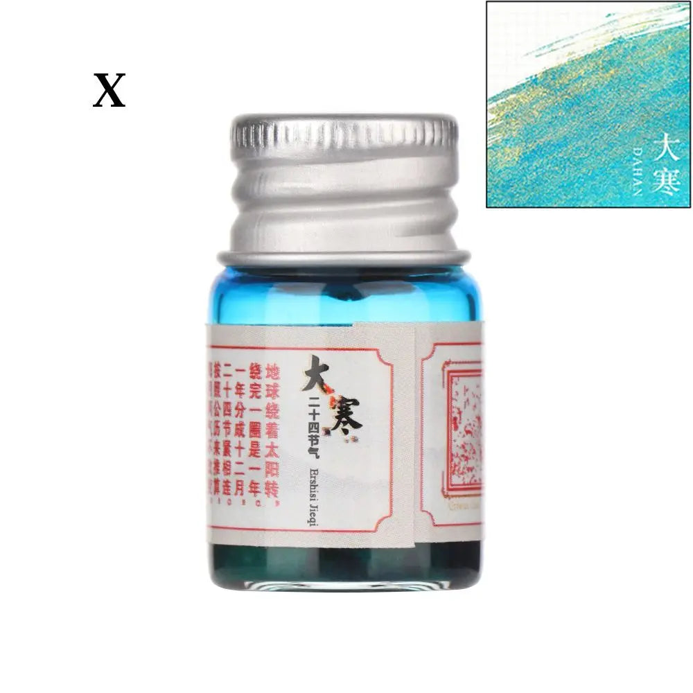 5ML 24 Colors Calligraphy Writing Paint Fountain Pen Glitter Powder Ink