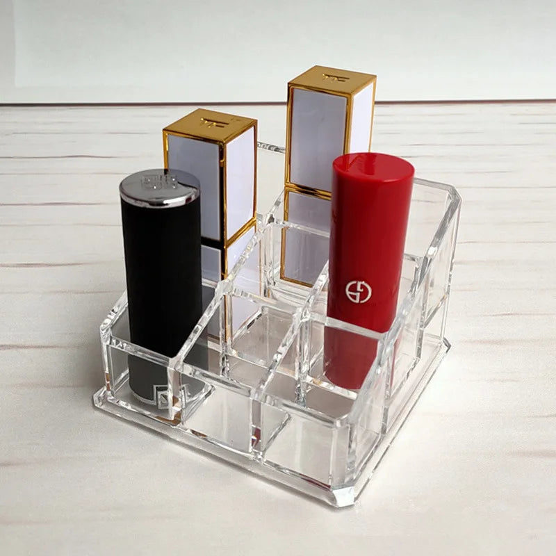 16 Grids Cosmetic Lipstick Jewelry Box Makeup Brushes Holder Lipstick Storage Box Acrylic Makeup Organizer Storage Case