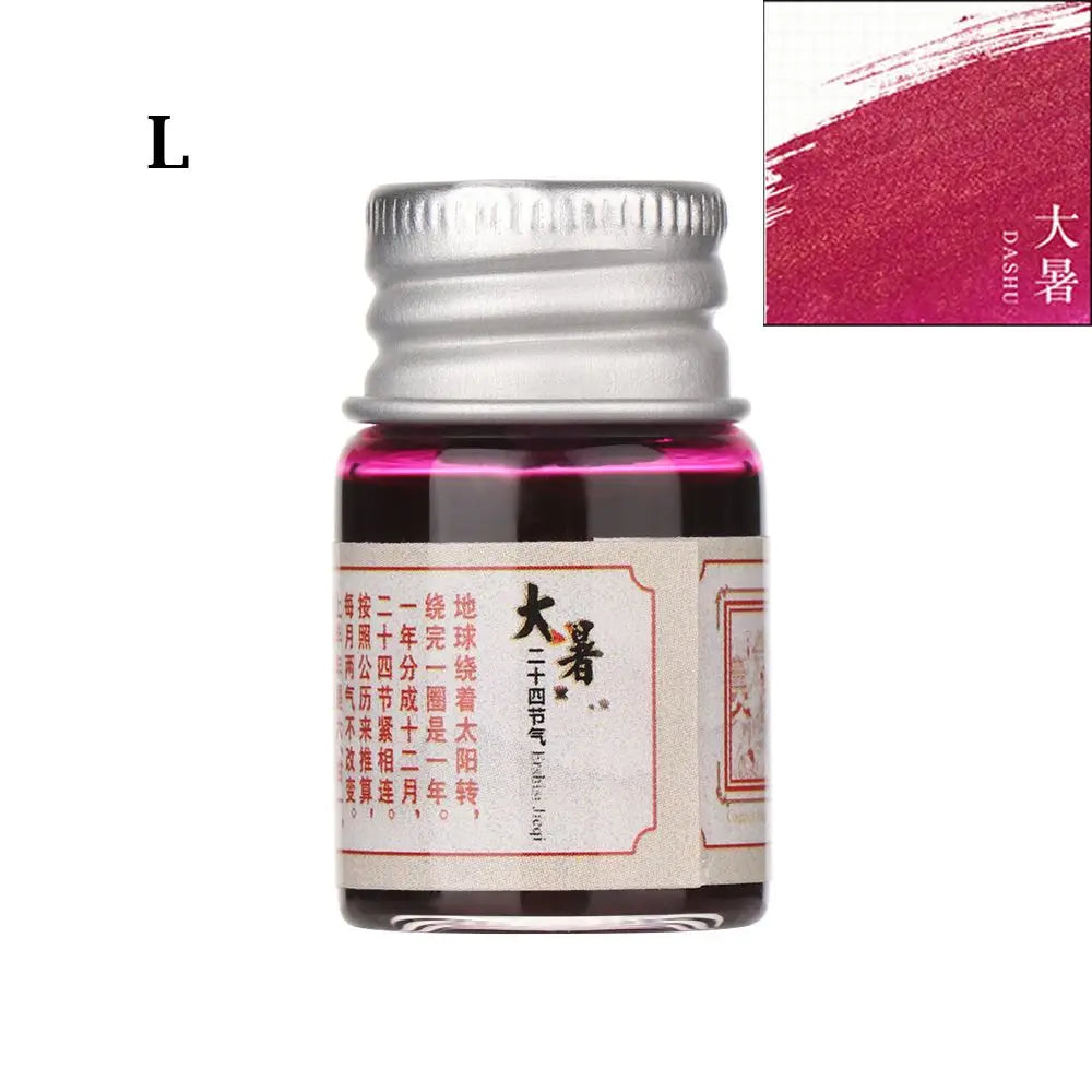 5ML 24 Colors Calligraphy Writing Paint Fountain Pen Glitter Powder Ink