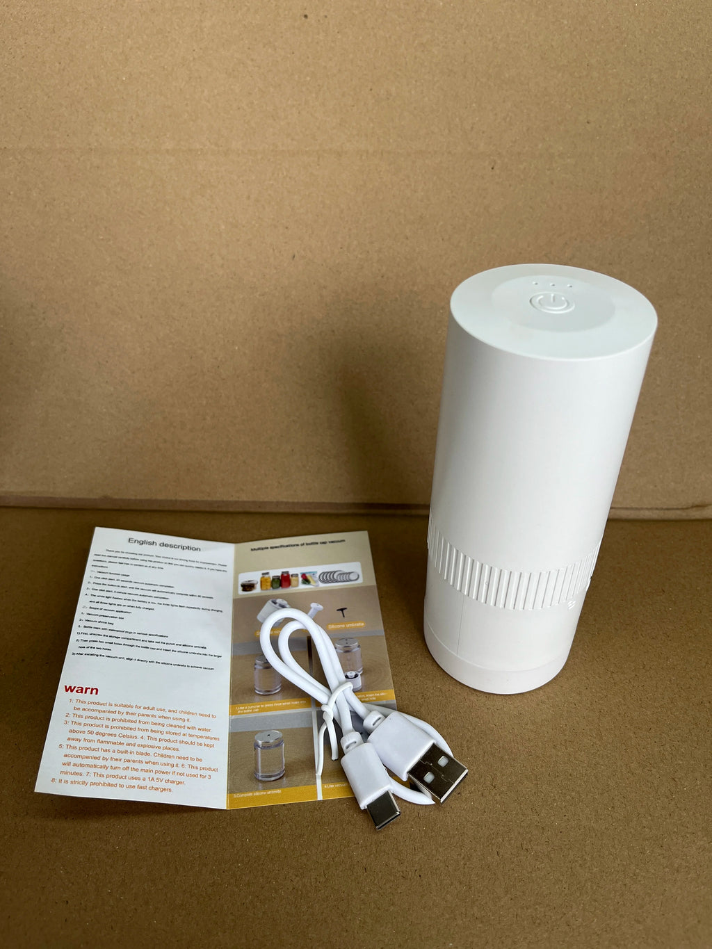 Kitchen Handheld Vacuum Sealer for Food Vaccum Sealing Portable Air Remover for Sous Vide Bags Clothes Storage Bag Containers