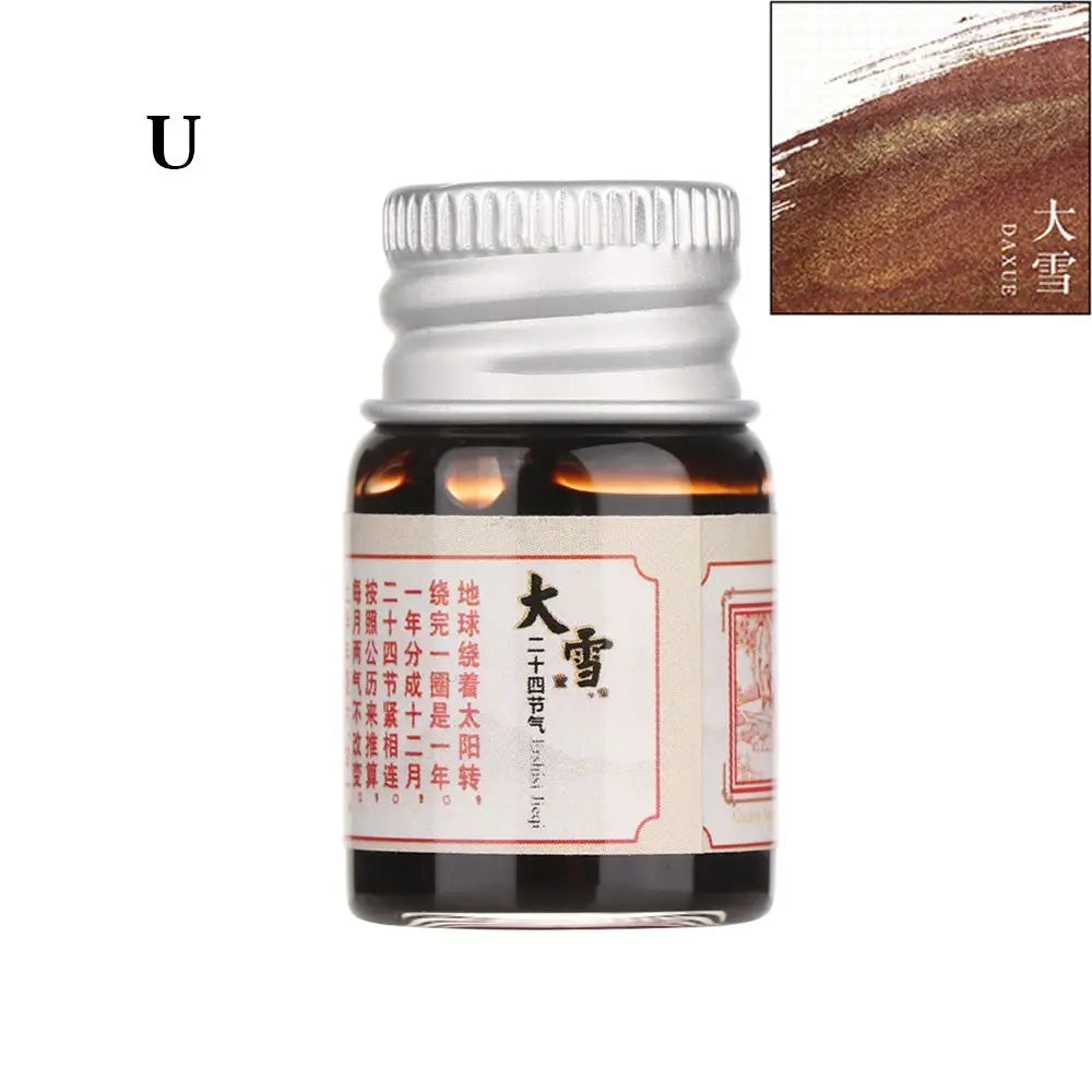 5ML 24 Colors Calligraphy Writing Paint Fountain Pen Glitter Powder Ink