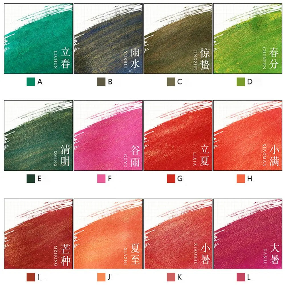 5ML 24 Colors Calligraphy Writing Paint Fountain Pen Glitter Powder Ink