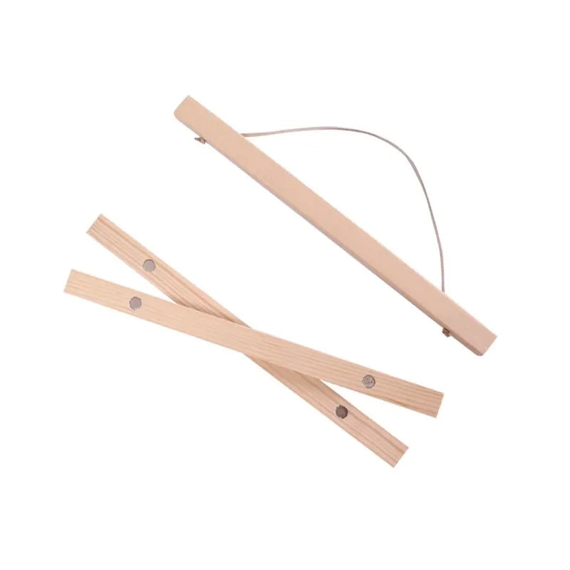 60Cm Magnetic Poster Frames Hanger Wooden Hanging Frame Picture Painting Poster Holder Natural Teak Photos Scroll Wall Art Decor