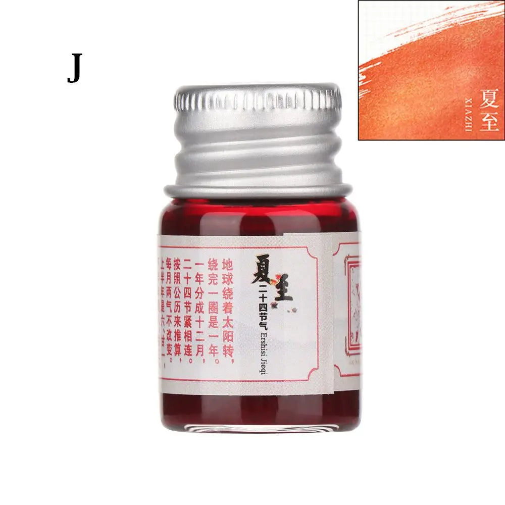 5ML 24 Colors Calligraphy Writing Paint Fountain Pen Glitter Powder Ink