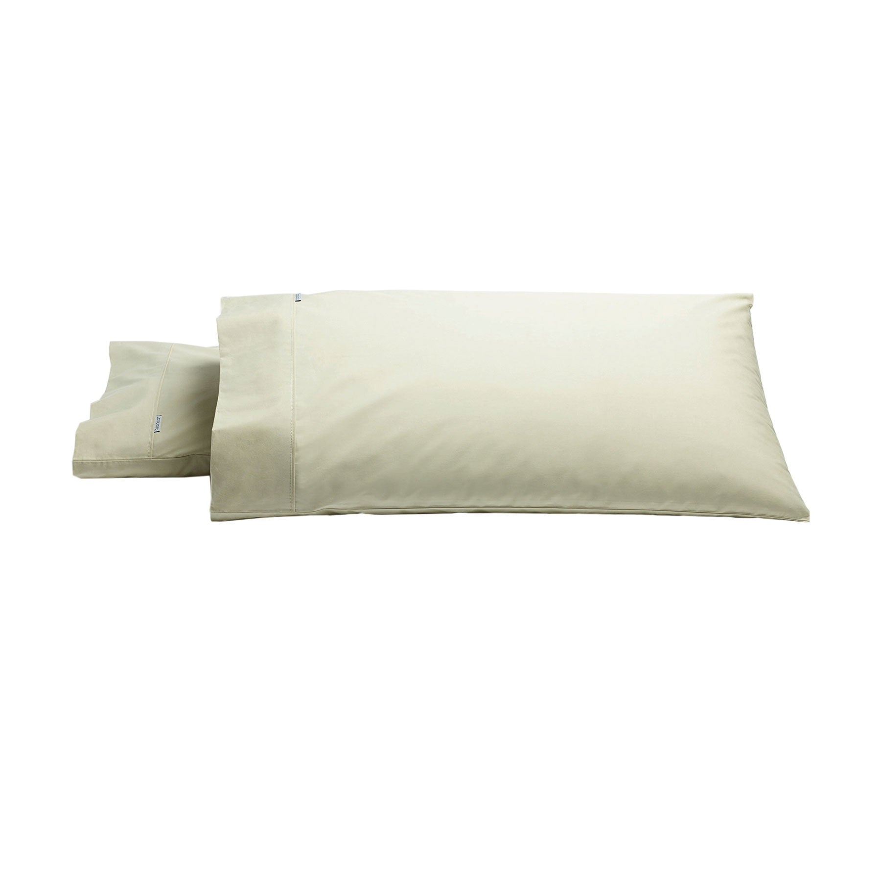 NNEDSZ Bianca Pair of Heston Cotton Percale King Pillowcases Stone-0