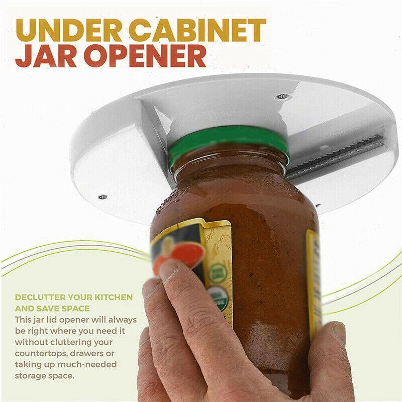 Under Cabinet Jar Opener Undermount Multipurpose Lid Gripper Bottle Opener Tools-3