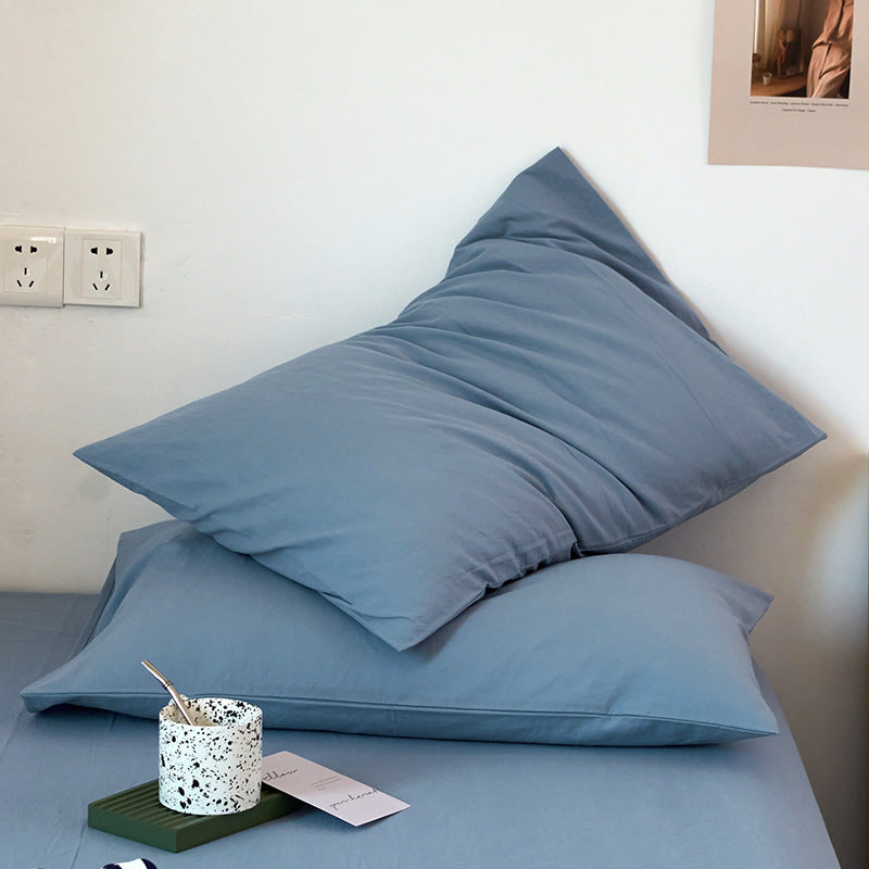 NNEDSZ Blue 100% Cotton Pillowcase Set - Envelope Closure(without pillow core)-0