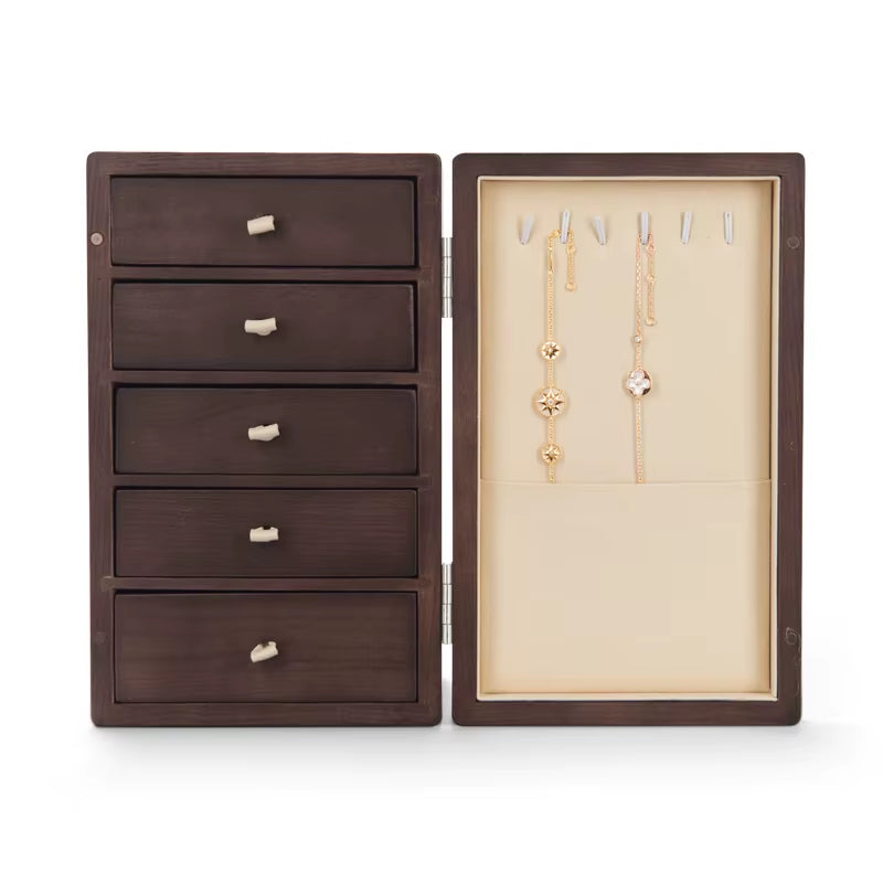 Large Wooden Cabinet Box Jewelry Accessories Organizer Storage Cabinet Jewelry Storage Box Organiser Wood Jewelry Storage