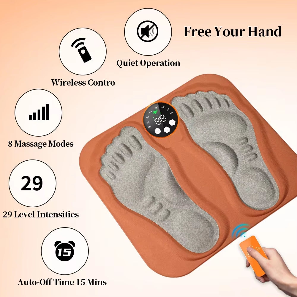 F Remote Feet Massager 3D Smart Foot Massage Pad R8 Modes 29 Levels Foot Relax Muscles Slim Legs Foot Massage Pad