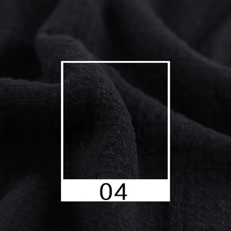 Soft Linen Cotton Fabric Organic Material Pure Natural Flax for Sewing DIY Handmade Clothes Patchwork Fabric