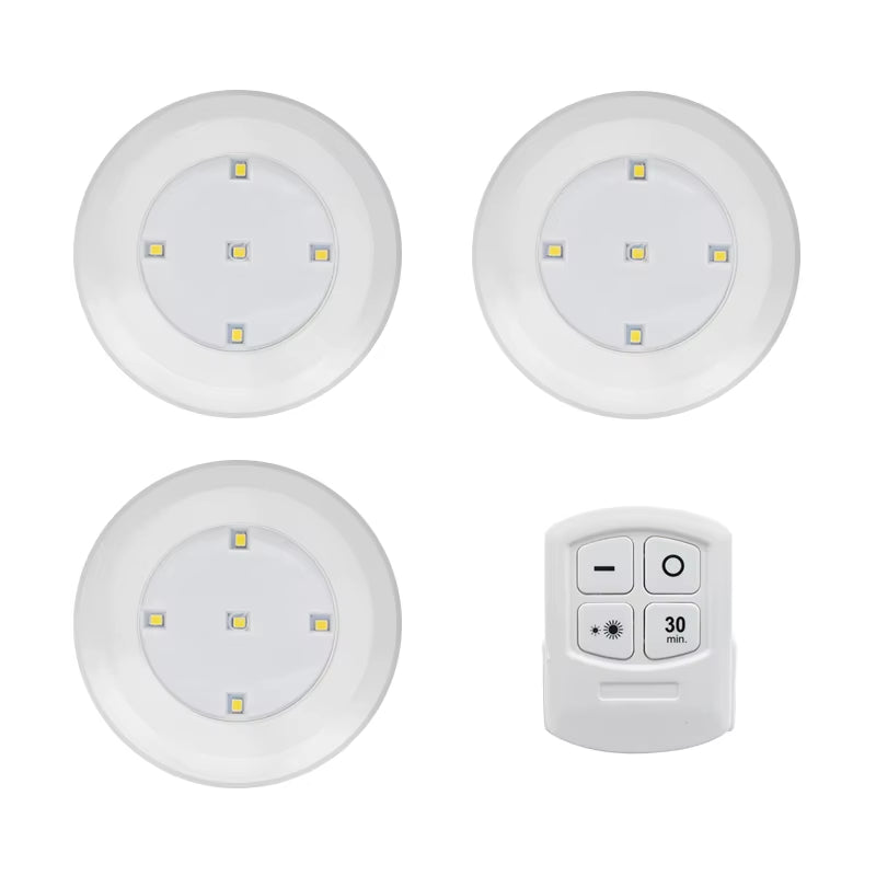 3W Super Bright Cob under Cabinet Light LED Wireless Remote Control Dimmable Wardrobe Night Lamp Home Bedroom Closet Kitchen