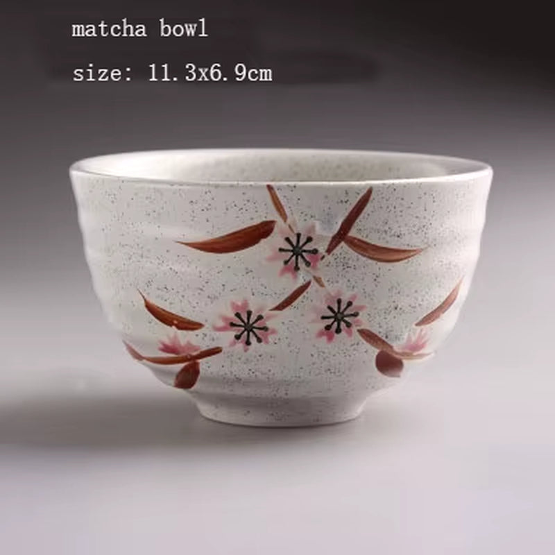 Japanese Matcha Tea Set Matcha Bowl Bamboo Whisk Holder Tray Matcha Set