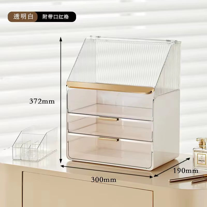 Desktop Makeup Container Drawer Large Box Cosmetic Large Capacity Storage Nail Jewelry Container Sundries Lipstick Organizer