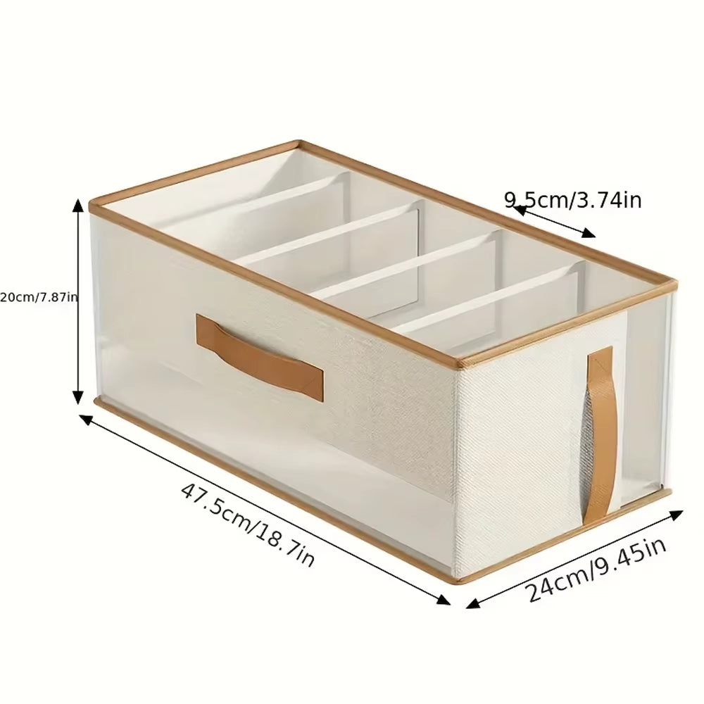 5 Grids Handbag Storage Box Closet Handbag Organizer Wardrobe Clothes Thickened Pants Sweatshirt Shirt Storage Box Compartment