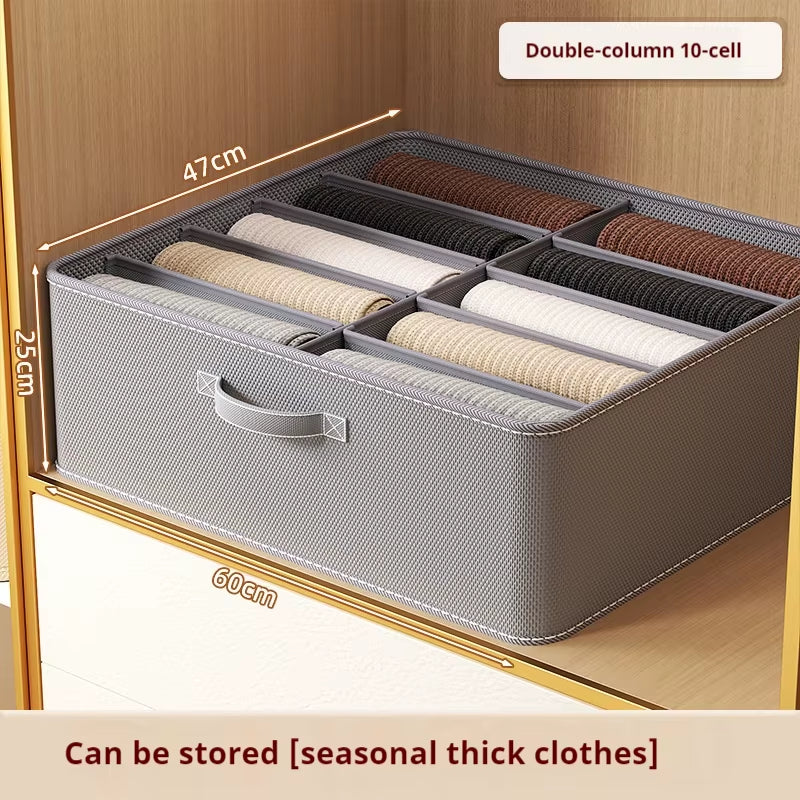 24 Grids Pants Sweater T-Shirt Jeans Storage Box Wardrobe Clothes Storage Organizer with Board Cabinet Drawer Storage Boxes