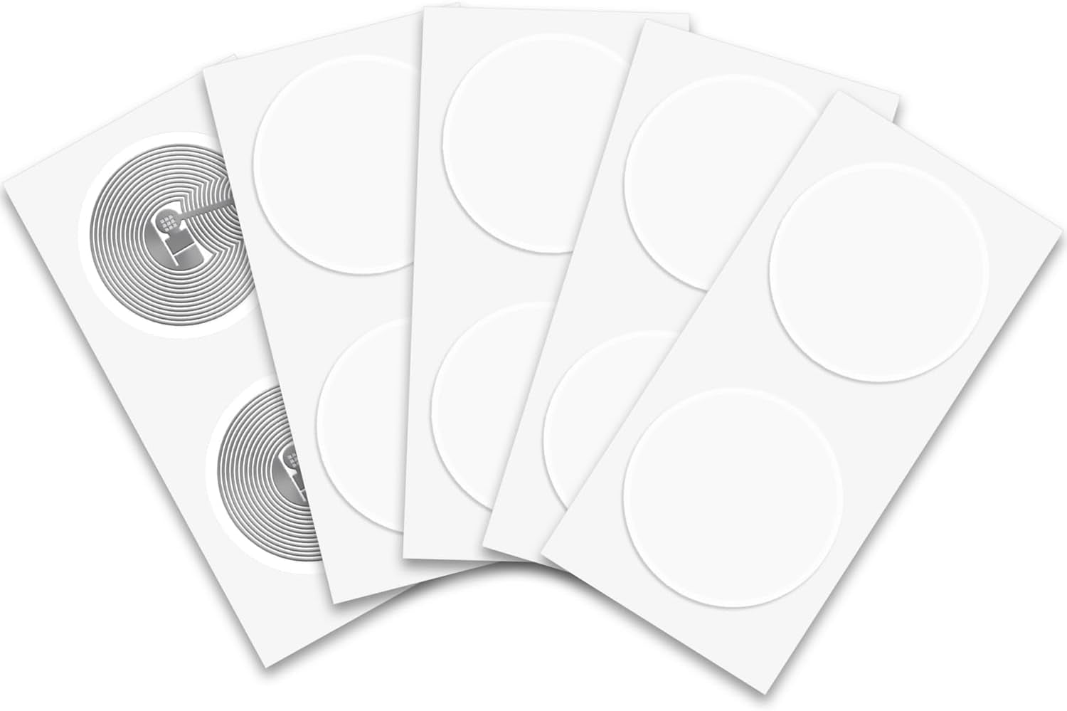 55Pcs NTAG216 NFC Tags 216 NFC Stickers NFC216 NFC Tags Stickers Programmable NFC Sticker NFC Tag 888 Bytes Compatible with All NFC Enabled Smartphones and Devices