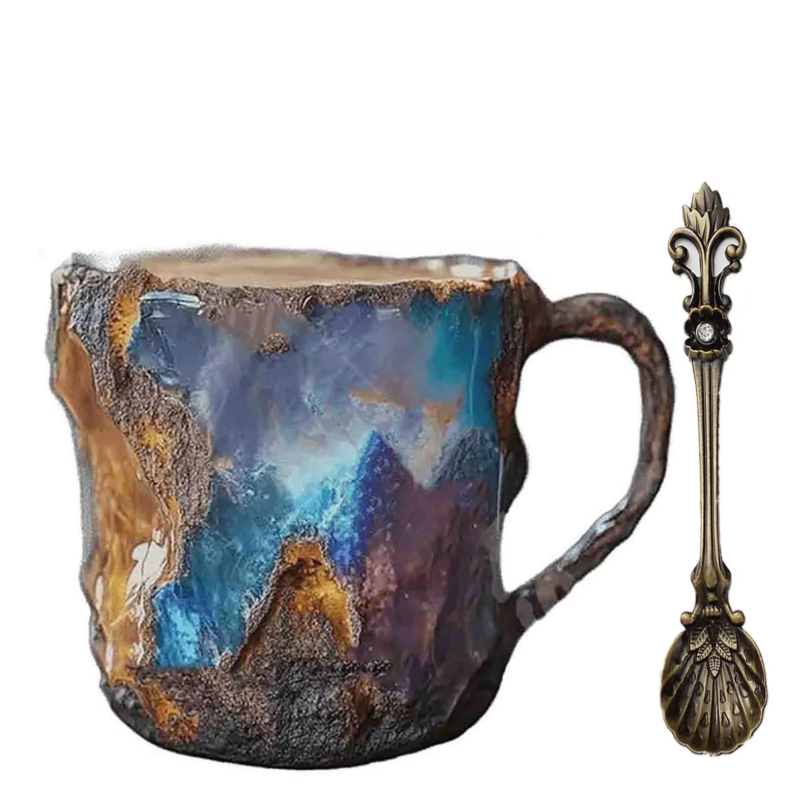 Mineral Crystal Coffee Mug 2025 New Multi-Colored Elegant Crystal Christmas Mugs Gift for Home and Office Kitchen Supplies