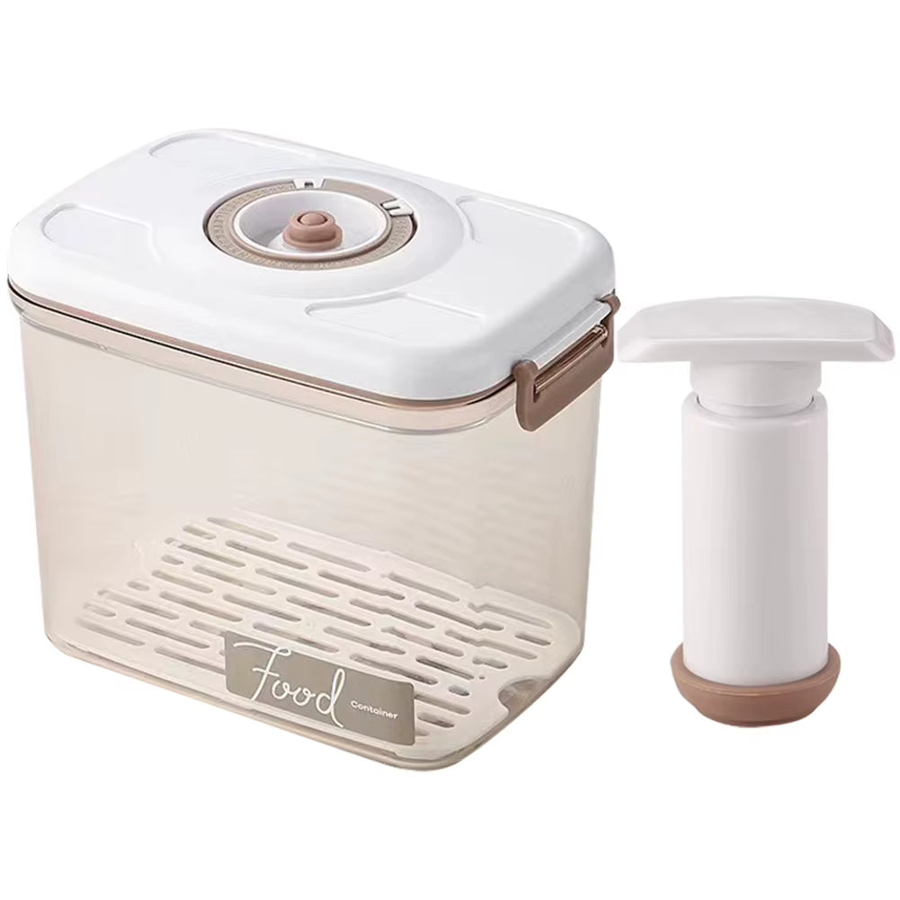 Vacuum Food Storage Box Food Storage Container with Time Compass & Air Pump Sealed Food Storage Box for Meat Fruits Vegetables