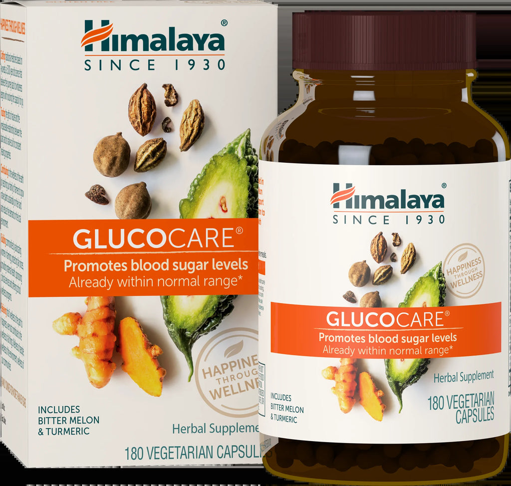 Glucocare Herbal Supplement, Metabolism Support, Pancreatic Support, Triphala, Bitter Melon, Turmeric, 180 Capsules