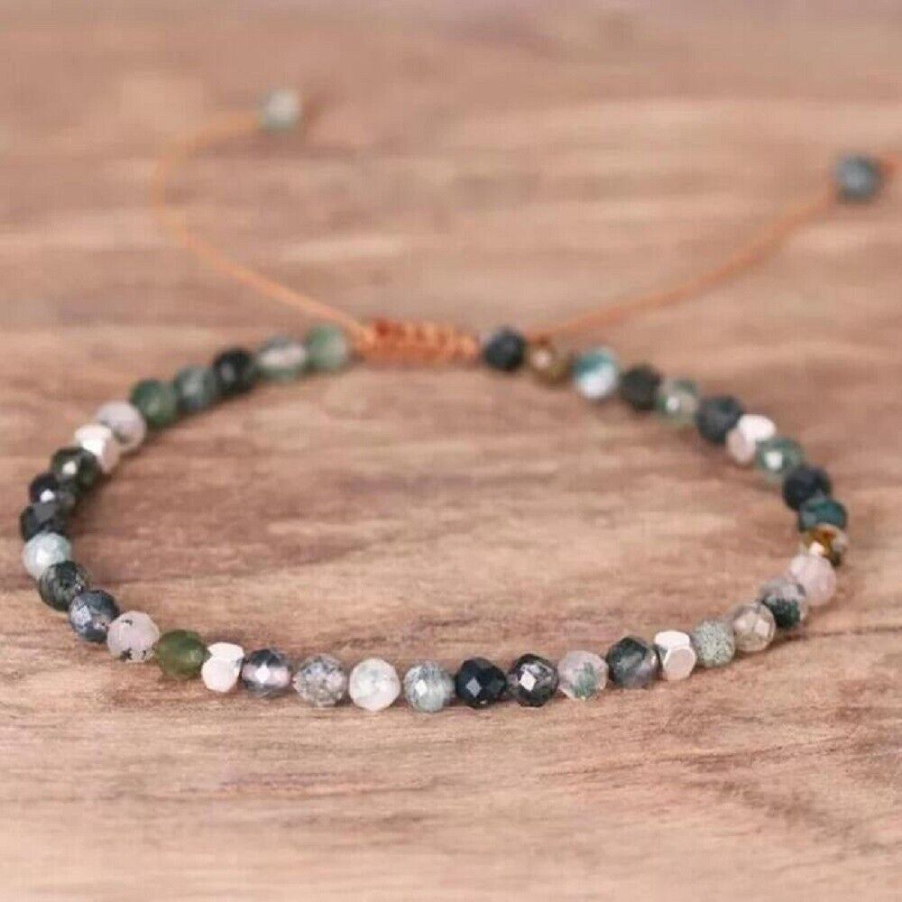 Natural Stone Crystal Dainty Bracelet Amethyst Gemstone Bracelet Handmade