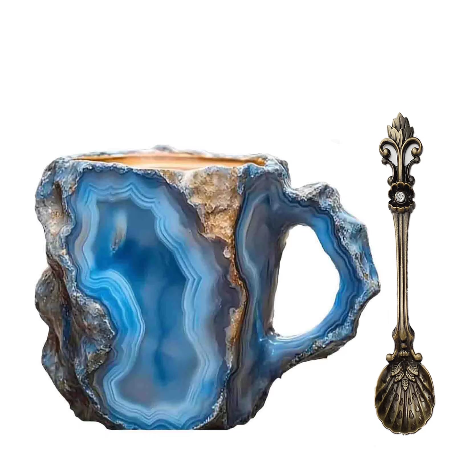 Mineral Crystal Coffee Mug 2025 New Multi-Colored Elegant Crystal Christmas Mugs Gift for Home and Office Kitchen Supplies