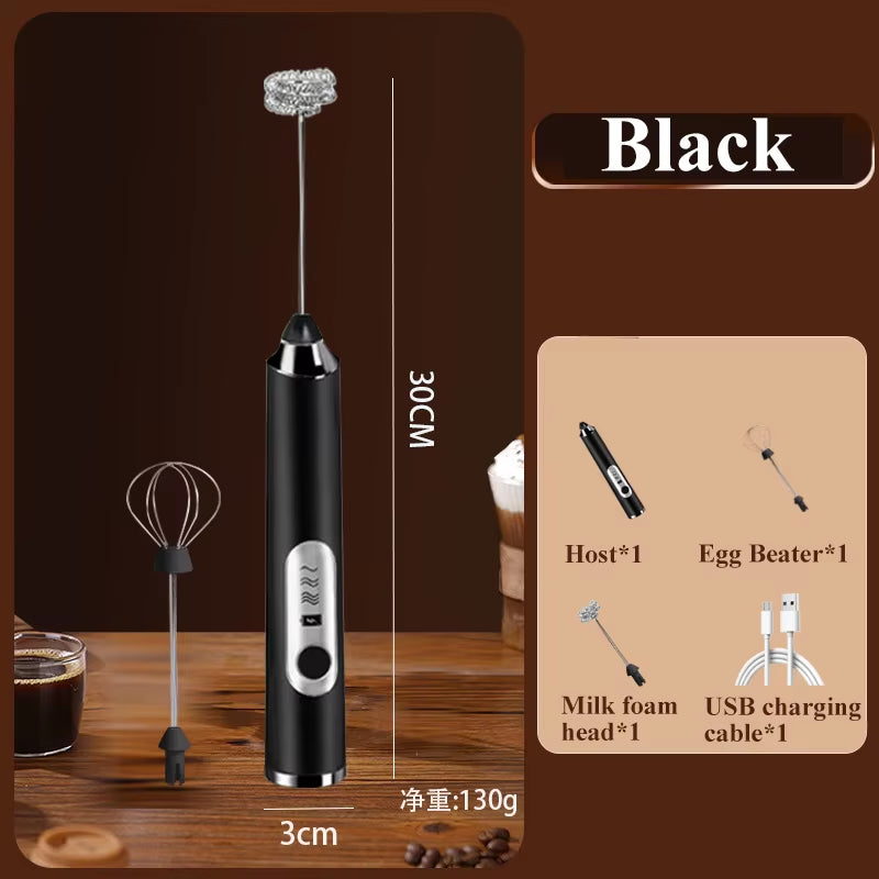 High Quality Wireless Electric Milk Frother Whisk Egg Beater USB Rechargeable Handheld Coffee Blender Milk Shaker Mixer Foamer