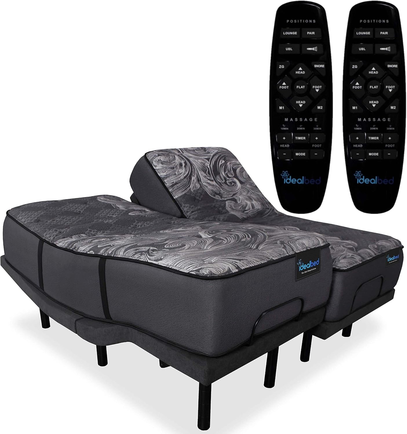 Iq5 Luxury Hybrid Mattress and Adjustable Bed Sleep System, Pressure Relief Sleep, Zero Gravity, Anti-Snore, Custom Comfort Positions (Split King, Luxury Firm (Medium Firm) + 4I Custom)