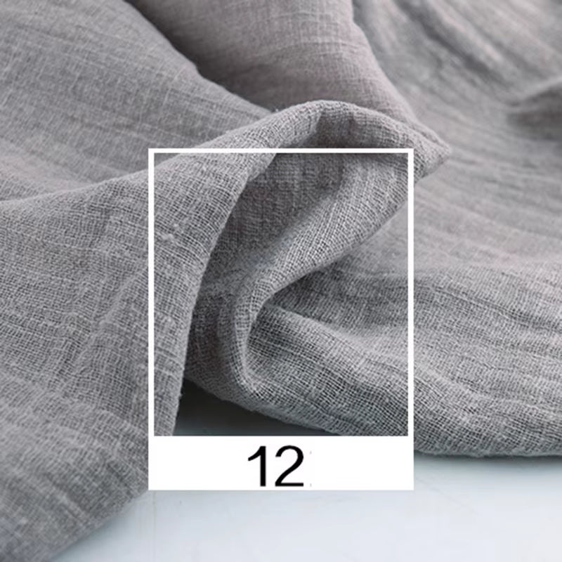 Soft Linen Cotton Fabric Organic Material Pure Natural Flax for Sewing DIY Handmade Clothes Patchwork Fabric