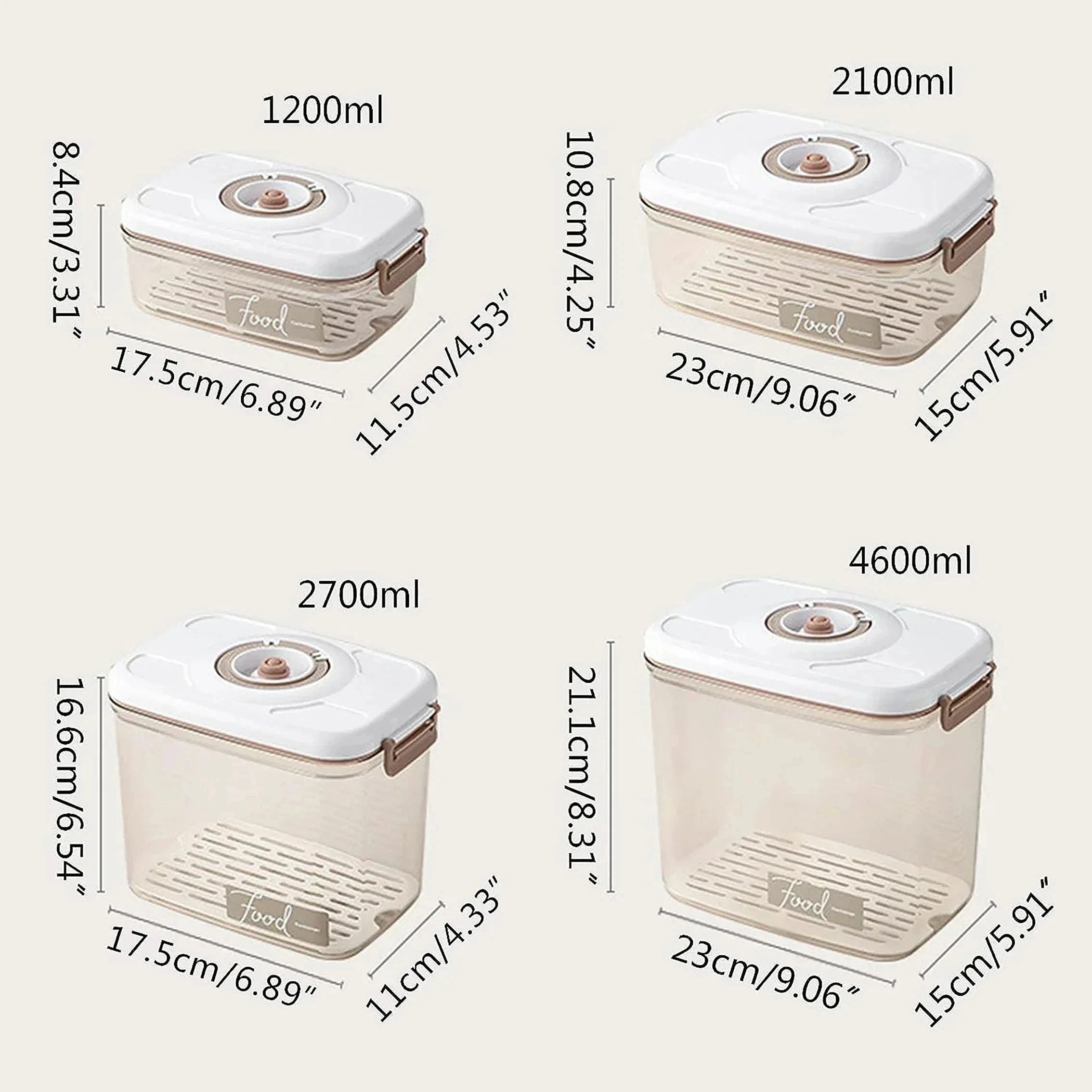 Food Vacuum Storage Box Sealed Kitchen Fresh-Keeping Box Large Capacity Food Transparent Storage Container with Vacuum Pump