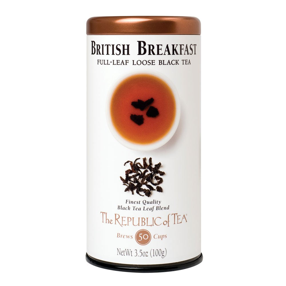 British Breakfast Black Full-Leaf Loose Tea, 3.5 Oz Tin | Steeps 50 Cups