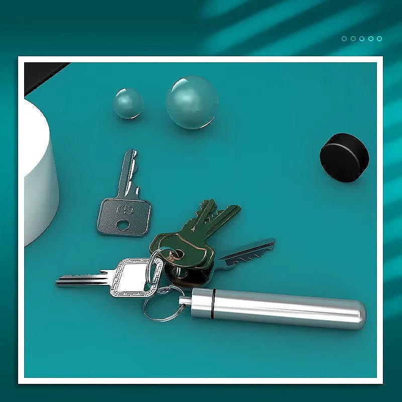 New 3/7Pcs Metal Floss Pick Stainless Steel Floss Dental Floss Keychain Dental Care Cleaning Teeth Thread YAX05