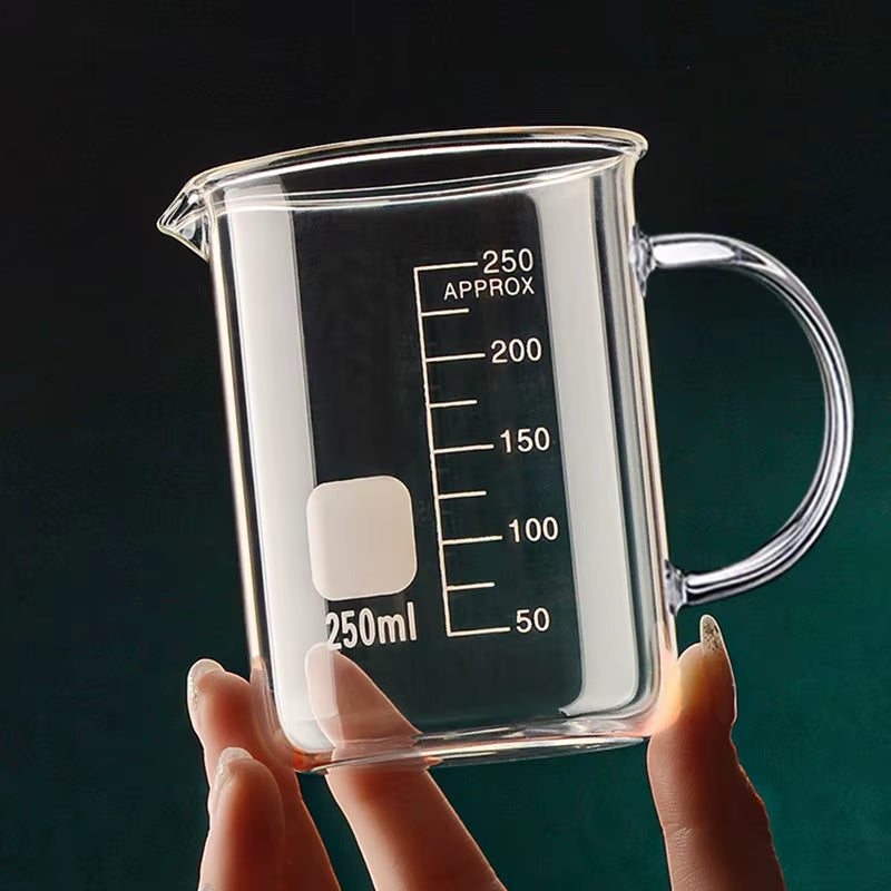 50~1000Ml with Handle Measuring Cup High Borosilicate Glass Clear Scale Cup Laboratory Beaker Kitchen Baking Measuring Mug