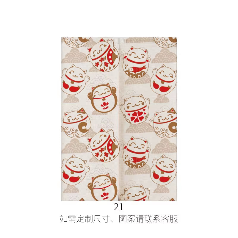 Japanese Ukiyo-E Linen Door Curtain Noren Bedroom Kitchen Curtains Home Entrance Decoration Customizable Curtain