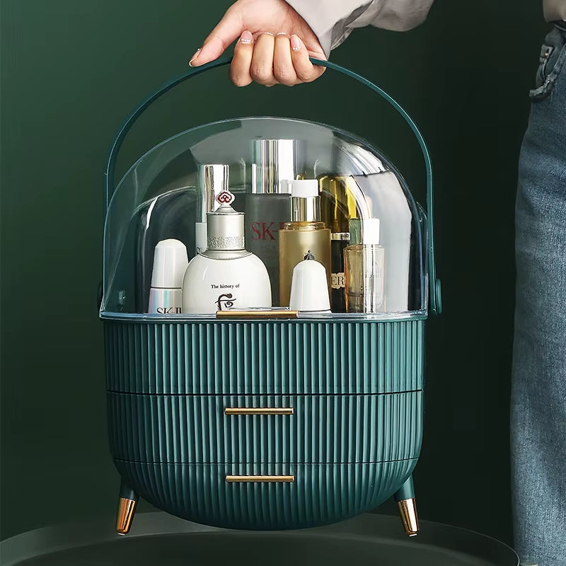Cosmetic Storage Box Bathroom Big Capacity Waterproof Dustproof Jewelry Makeup Organizer Home Skin Care Make up Storage Drawer