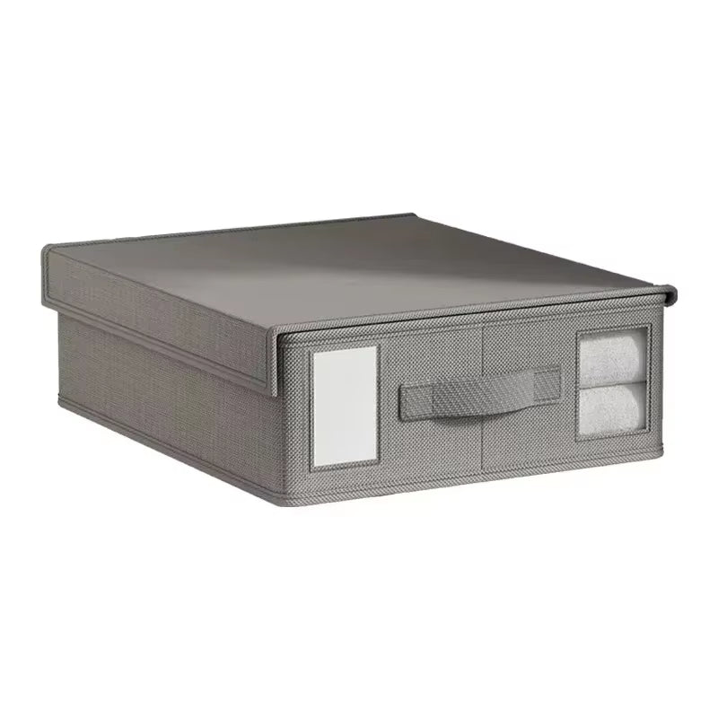 Creative Bed Sheet Storage Box Clothing Fabric Sheet 4-Piece Organizer Wardrobe Blanket Quilt Cover Non-Woven Storage Box