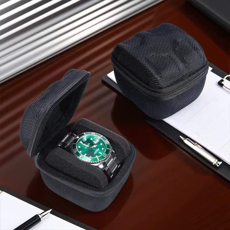 1/2/3/5/8-Slot Watch Case |Hard Shell Travel Organizer with Pillow Insert - Gift Ready (Black),Suitable for Smart Watch Storage