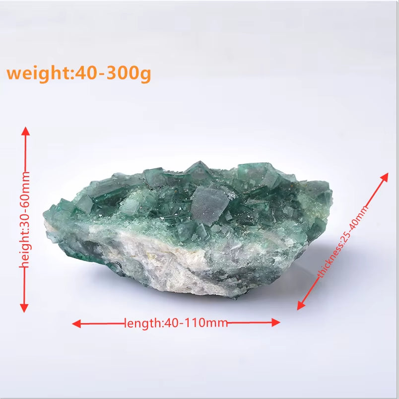 100% Natural Stone Green Fluorite Mineral Crystal Specimen Cluster Mineral Crystal Stones Health Energy Healing Stone Decoration