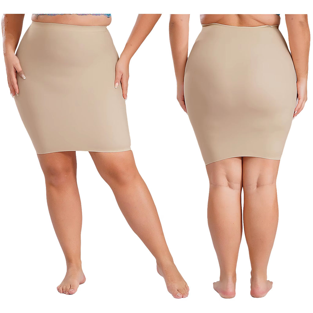 Sexy Women Tummy Control Body Shaper Skirt High Waist Shaperwear Underdress Seamless Plain Color Tight Fitting Shaper Skirt