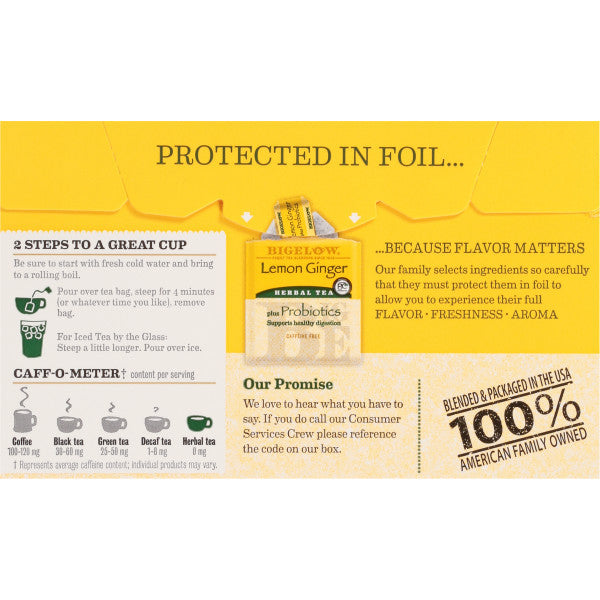 Bigelow Tea Herb Plus Probiotics Lemon Ginger (6x18 Bag )-4