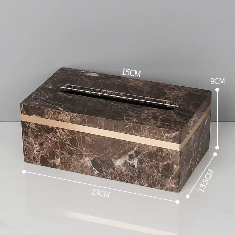 Emperador Dark Natural Marble Bathroom Set Luxury Stone Toothbrush Holder Tooth Mug Soap Dispenser Bathroom Accessories