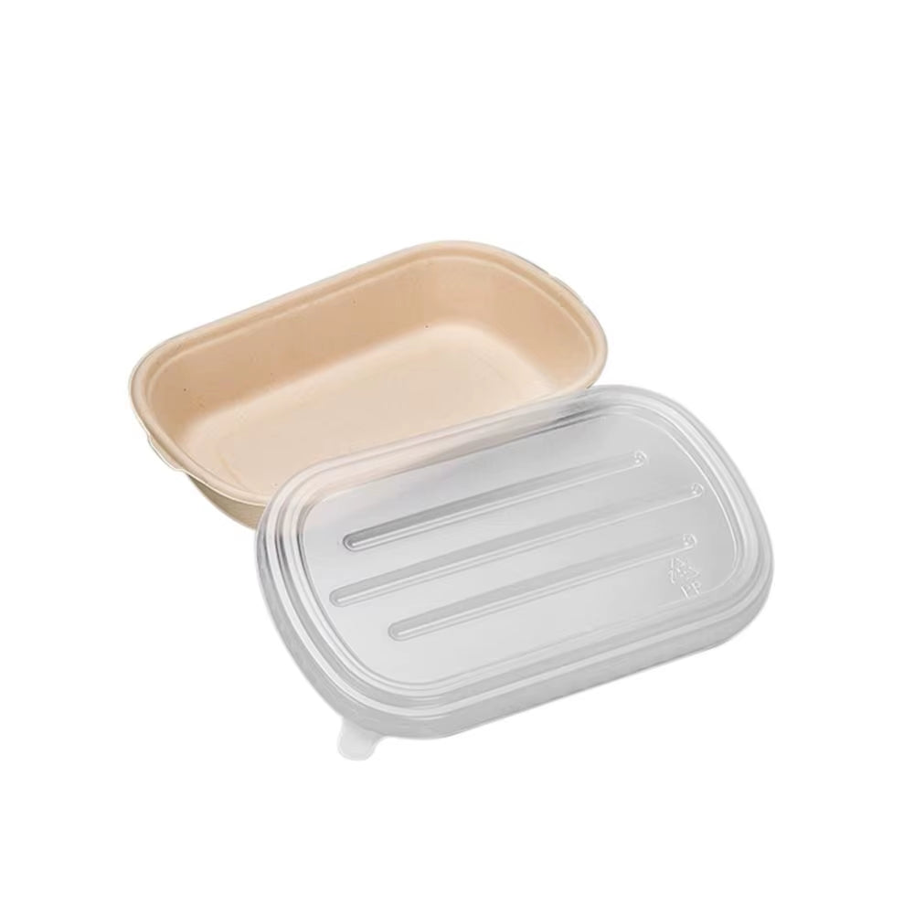 500Ml/700Ml/850Ml/1000Ml Paper Light Food Box ECO Friendly Fitness Disposable Packing Degradable Salad Takeout Divided Lunch Box